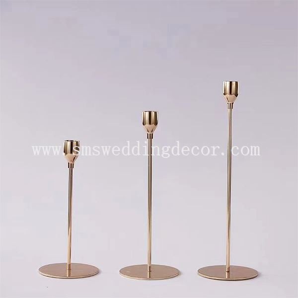 gold modern candle holders