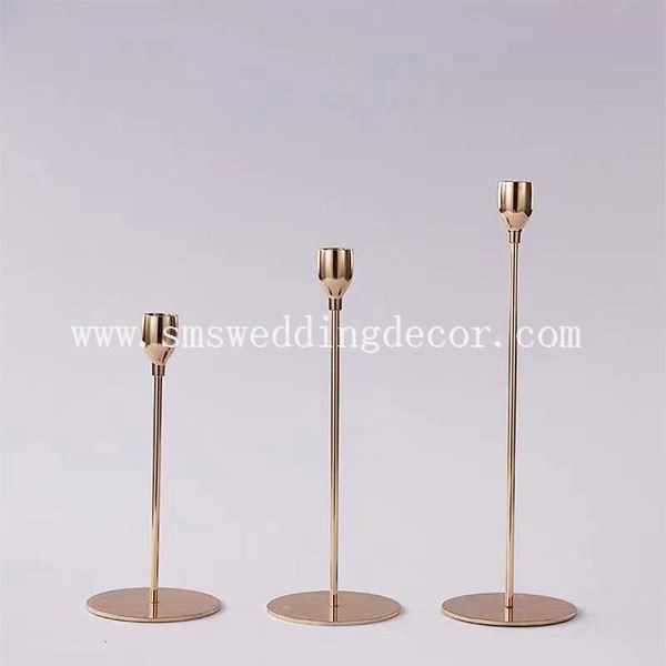 gold modern candle holders