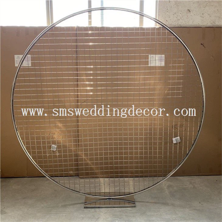 round metal mesh backdrop