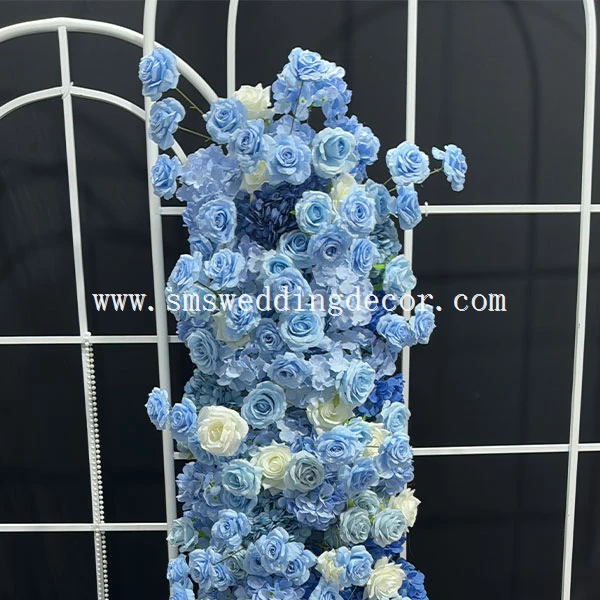 cascading floral table runner